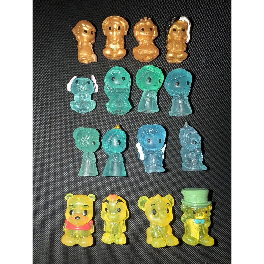 Lot 16 Ooshies Pencil Toppers Disney princess Hologram Simba Pooh Elsa Stitch